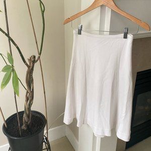 BABATON | White Textured Midi Flowy Skirt